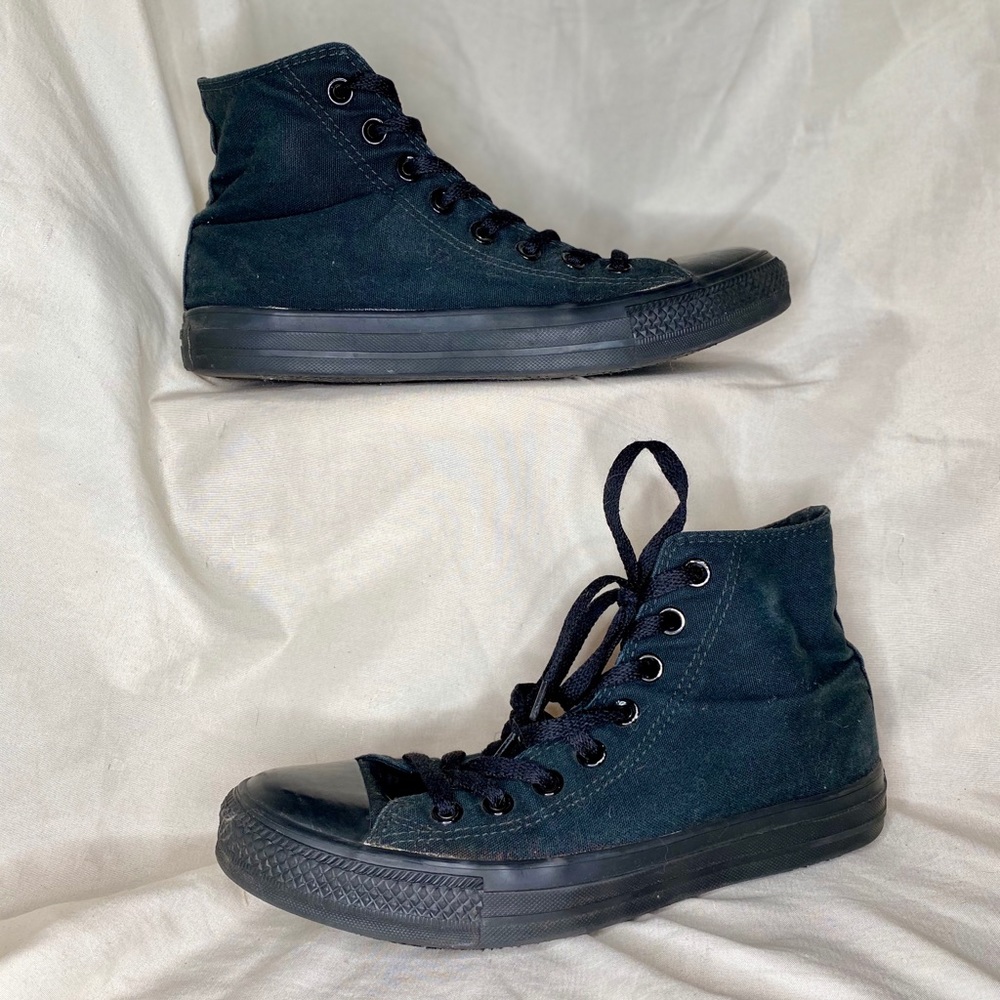 CONVERSE - ALL BLACK HIGH TOPS 🎱